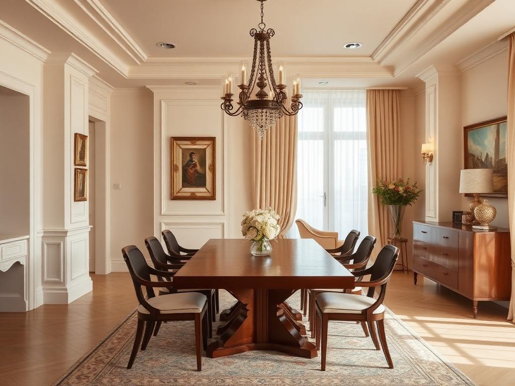 Luxury dining room interior